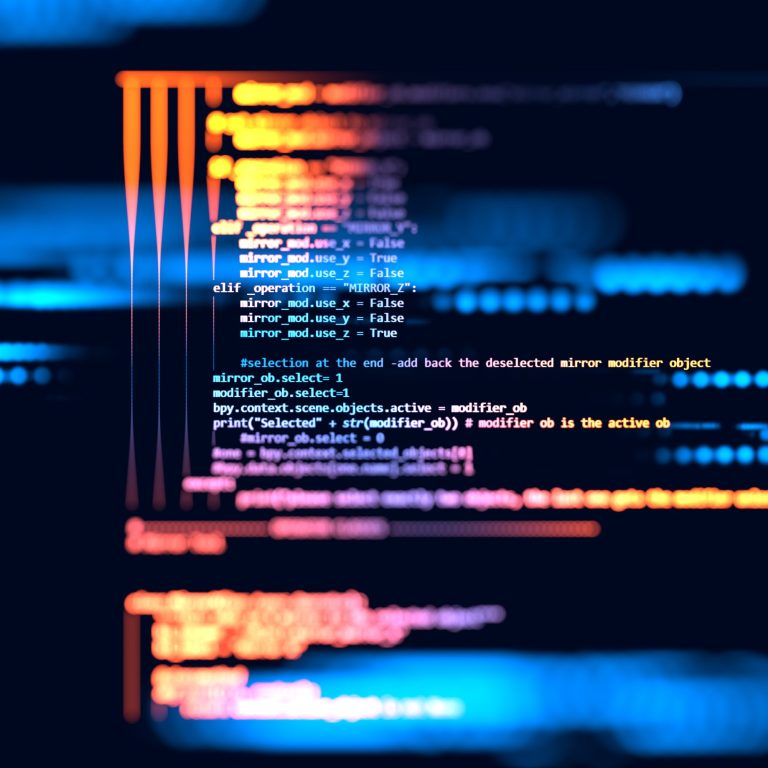 Programming code abstract technology background of software developer and  Computer script